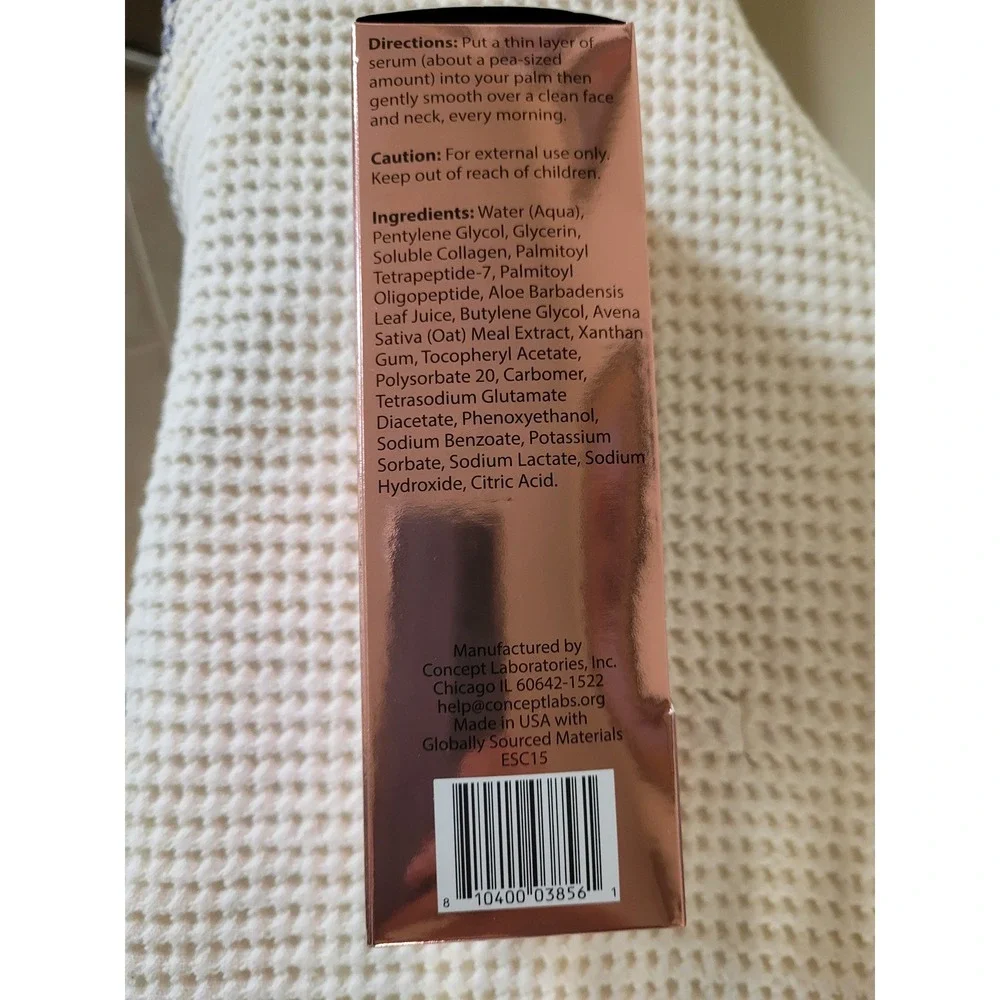Eva St Claire Crepey Skin Neck Decollete Tightening Serum with Collagen 1.7‎ Oz